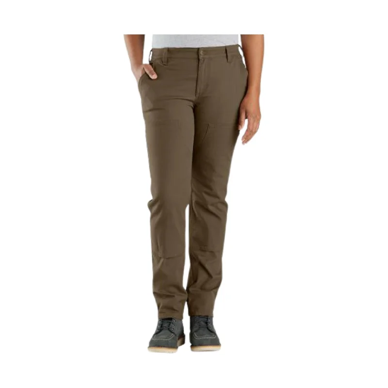 Carhartt Women's Rugged Flex Relaxed Fit Canvas Double Front Pant - Tarmac