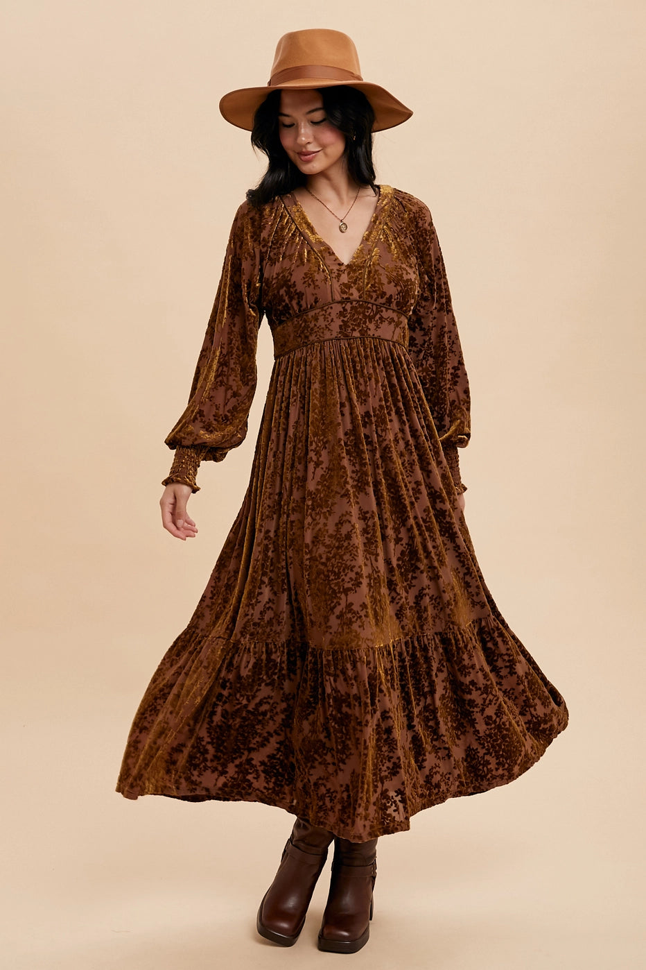 Budget Friendly Burnout Velvet Maxi