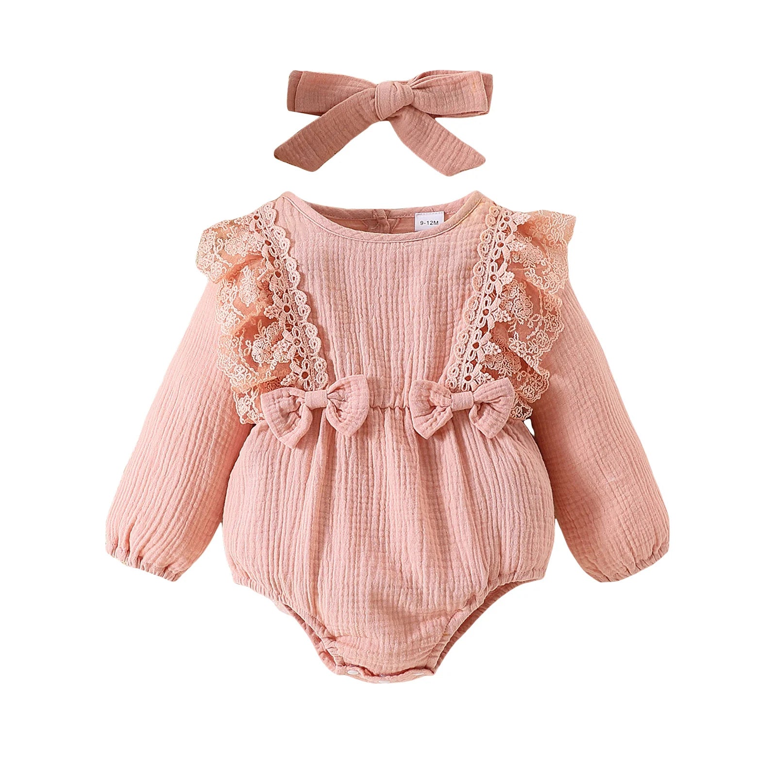 INeZ Crochet Bowtie Romper