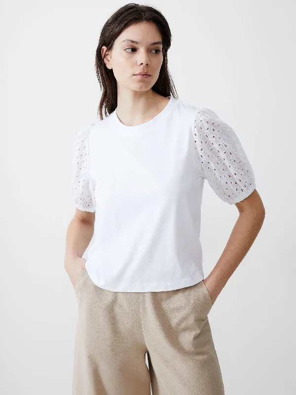 Broderie Sleeve Top