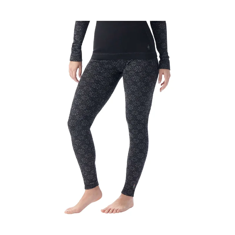 Smartwool Women's Thermal Merino Base Layer Bottom - Black Digi Snow