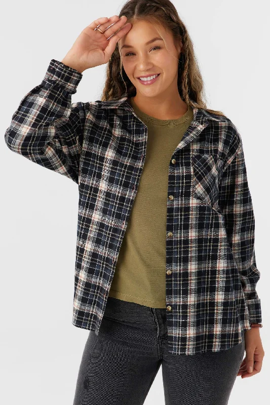 Oneill LOGAN FLANNEL LONG SLEEVE TOP - CEDAR WOOD