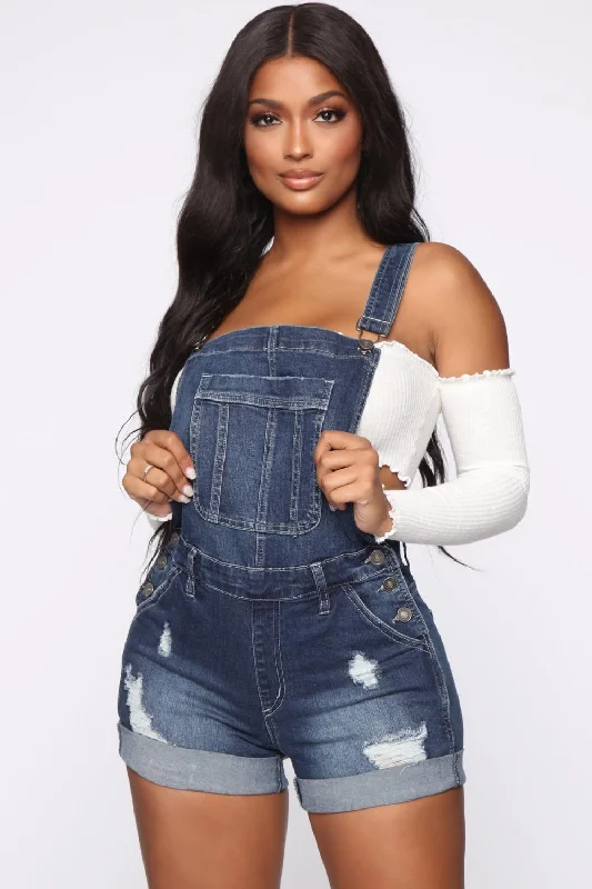 Streetwear Ripped Jeans Overalls For Women