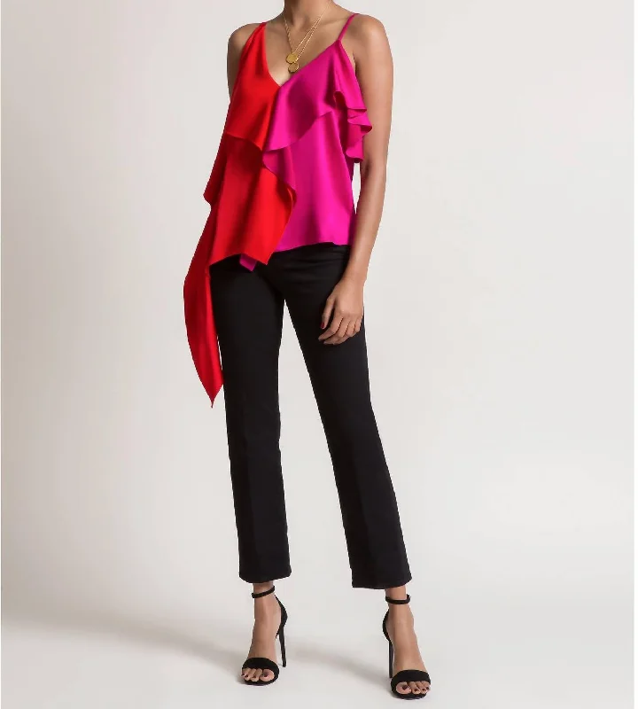 Kendall Top In Red/pink