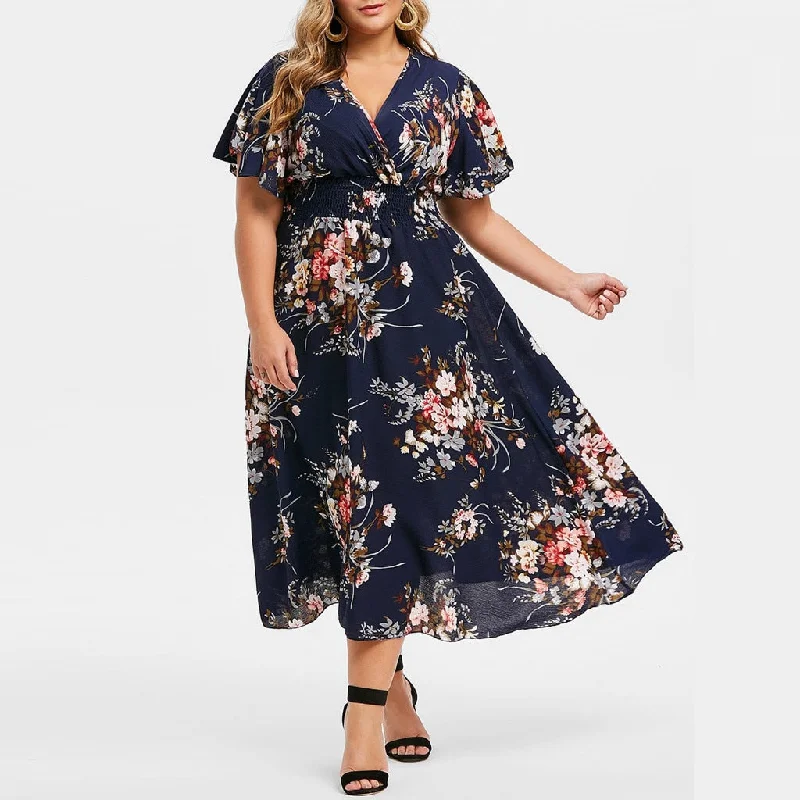 Plus Size Bohemian Long Dress