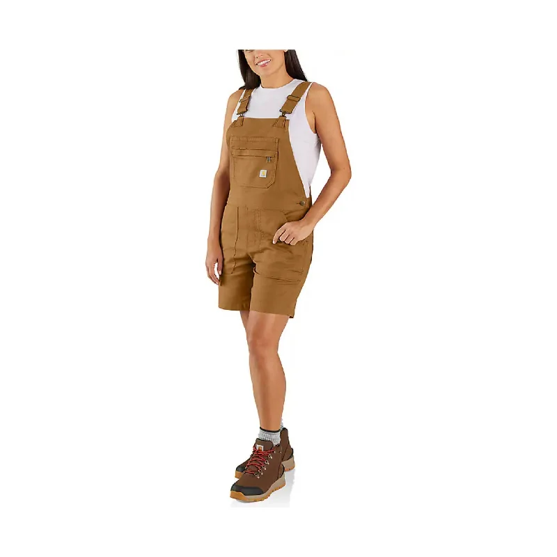 Carhartt Women's Rugged Flex Relaxed Fit Canvas Shortall - Carhartt Brown - ONLINE STORE CREDIT/EXCHANGE ONLY