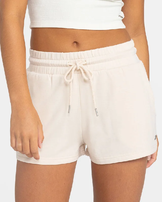 Roxy Surfing By Moonlight Elastic Waist Shorts - PARCHMENT