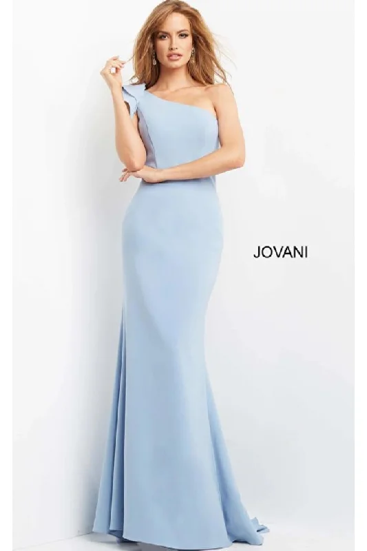 Ruffle One Shoulder Evening Gown Seasonal Trends