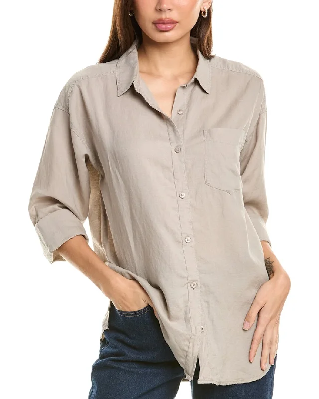 Splendid Dawson Linen-Blend Button-Down Shirt