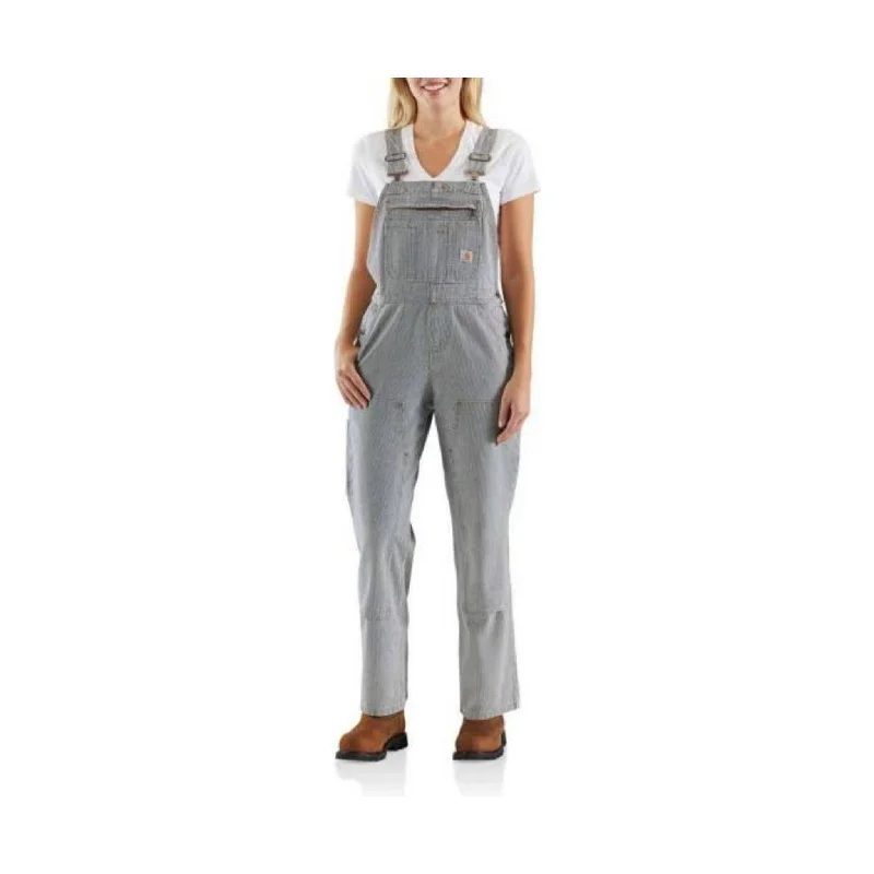 Carhartt Women's Relaxed Fit Double-Front Overalls - Railroad Stripe