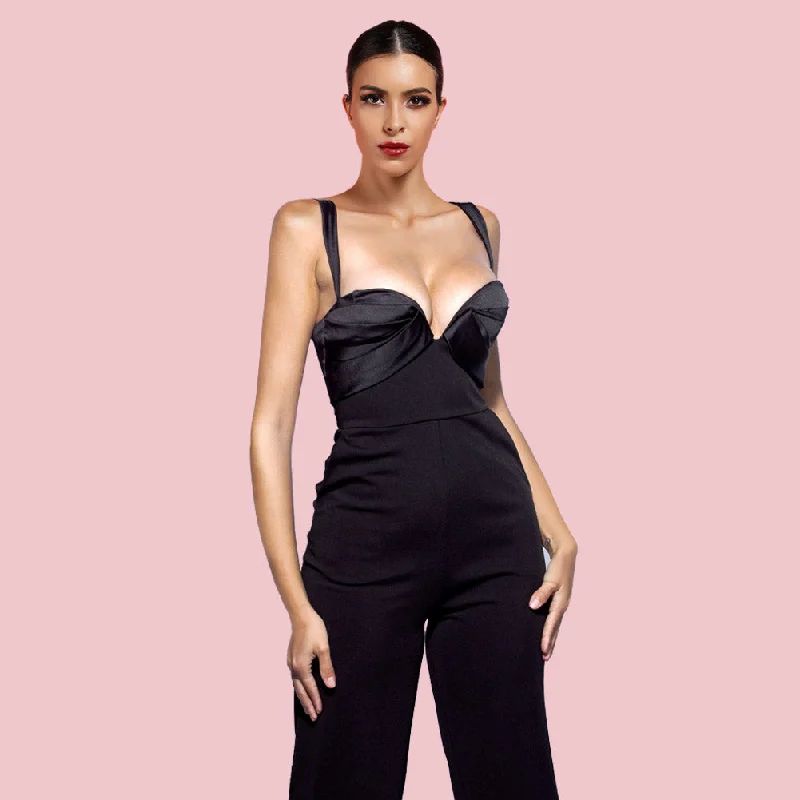 Strappy Sleeveless Backless Bodycon Jumpsuit HL8570