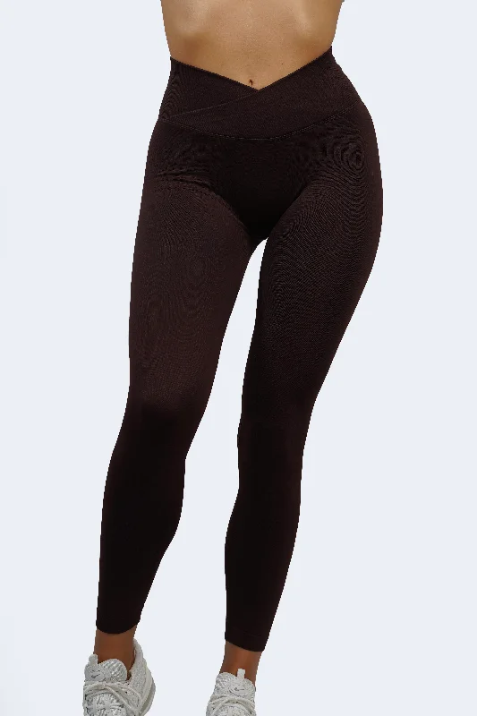 CORE V-WAIST LEGGINGS - MAROON