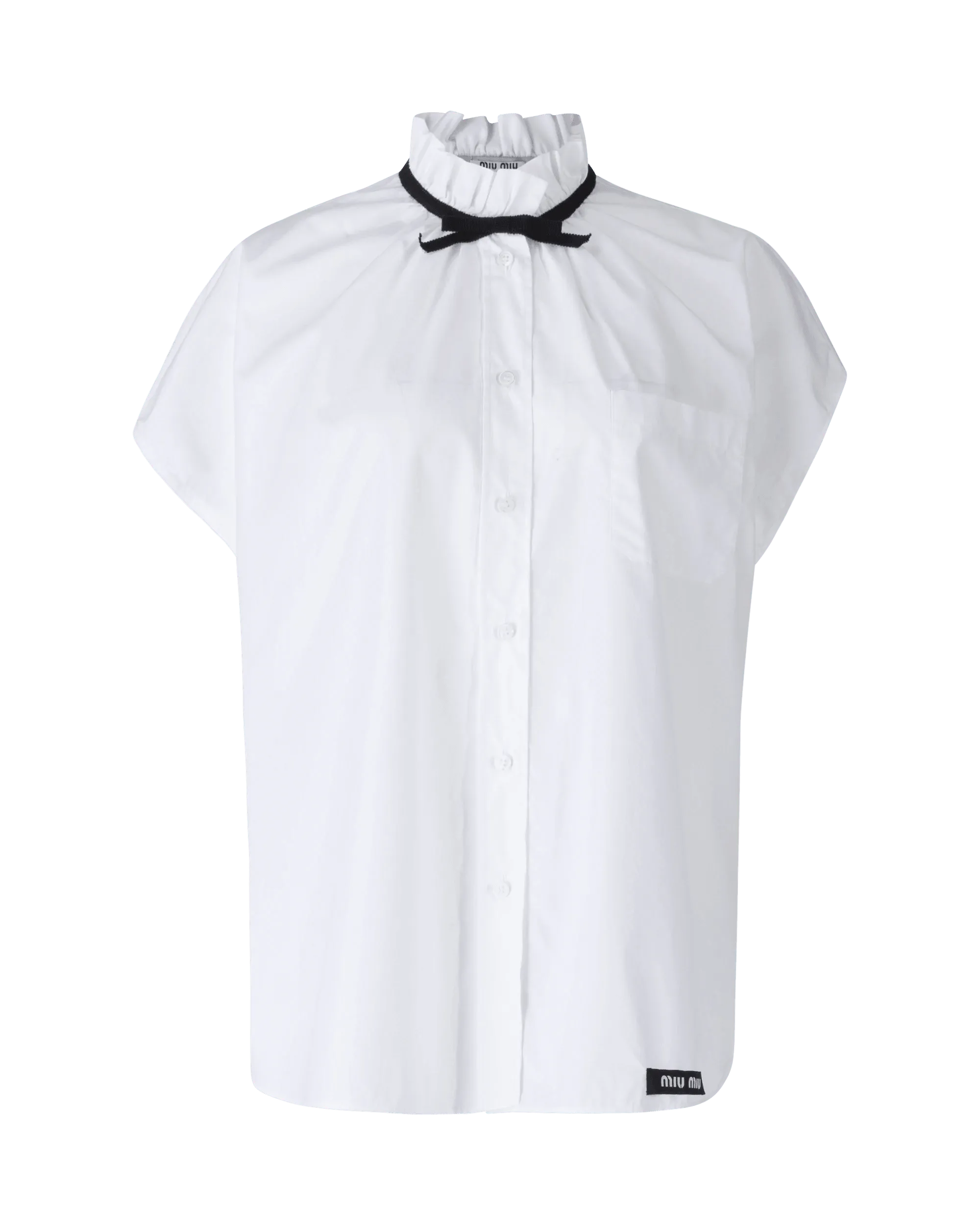 Bow Detail Poplin Shirt