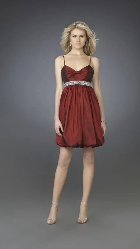 La Femme - 14501 Ribbon Accented Sweetheart Bubble Cocktail Dress Budget Saver