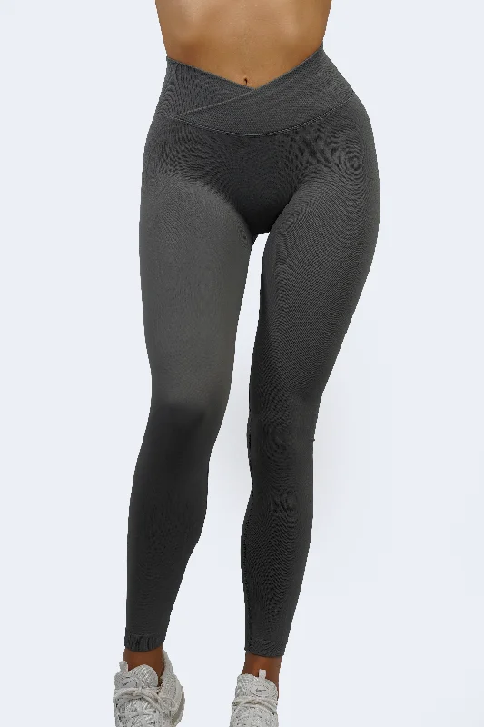 CORE V-WAIST LEGGINGS - STORM GREY