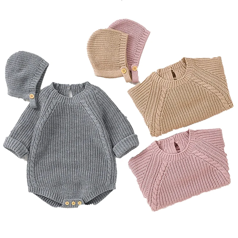 RYLEE Knitted Romper with Cap