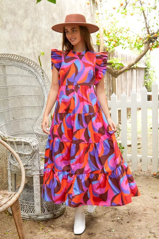 Fashion Forward, Function First Orange & Pink Tier Maxi