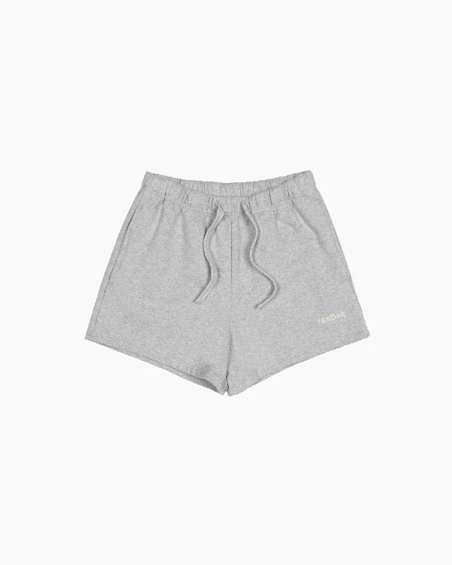 Tenore Logo Fleece Short - HEATHER GREY