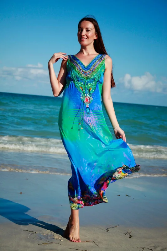 Vintage Charm BLUE SEA AND SHELLS MAXI, perfect slit!