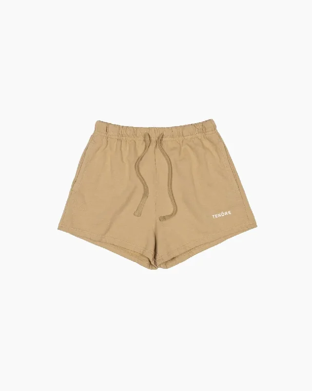 Tenore Logo Fleece Short - KHAKI