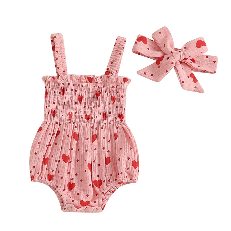 HEARTS Smocked Romper