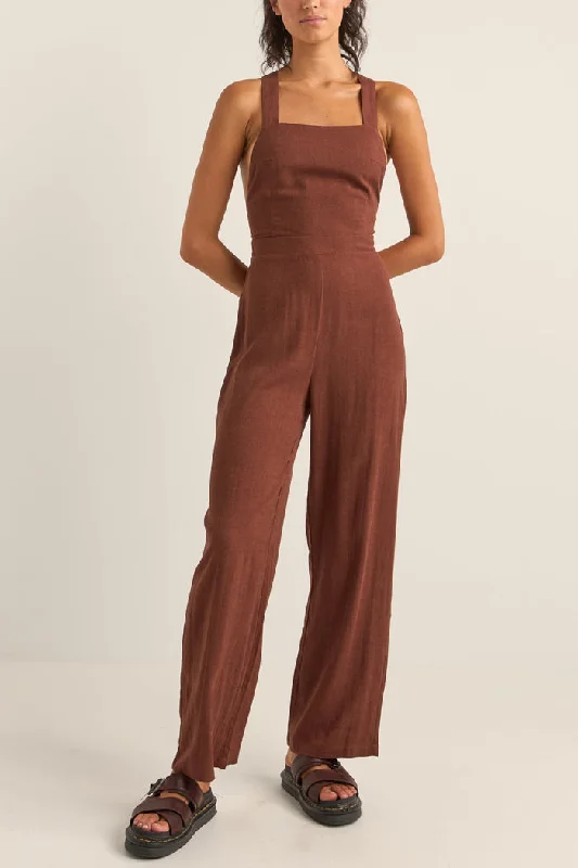 Rhythm Cabana Jumpsuit - CHOCOLATE