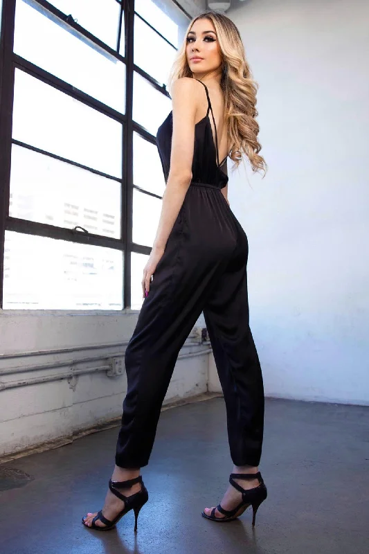 JANICE Low Back V Adjustable Straps Jumpsuits