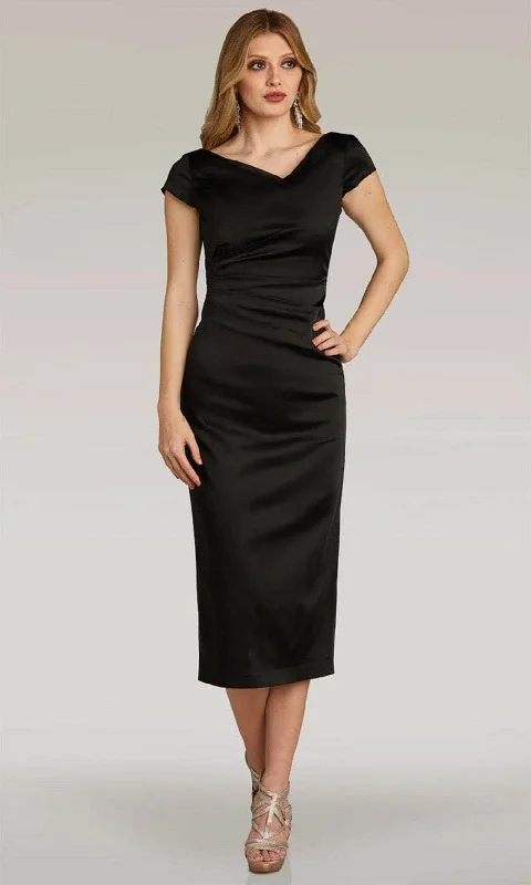 Gia Franco 12282 - Tea Length Fitted Dress Fashion Sale