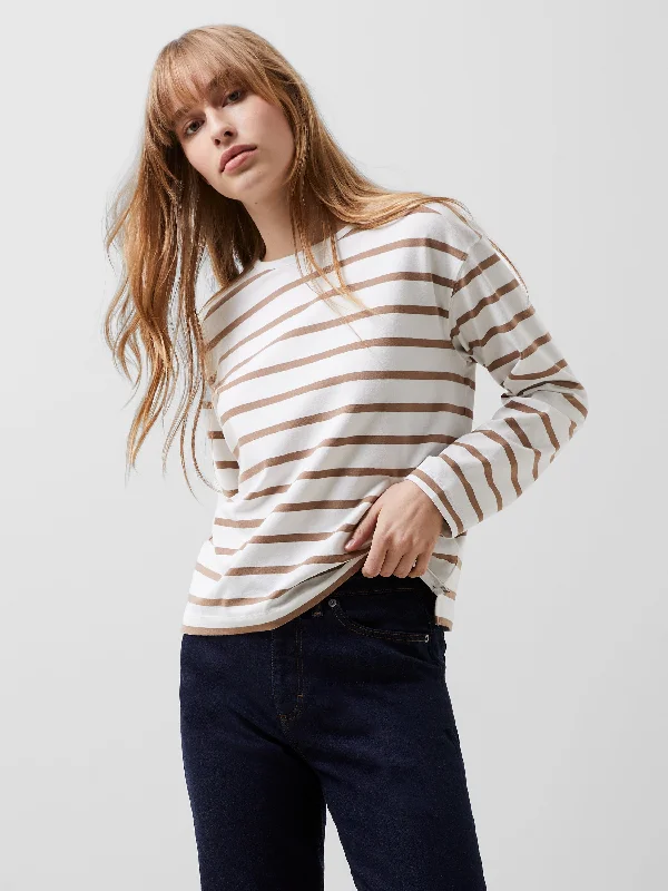 Rallie Stripe Slash Neck Top