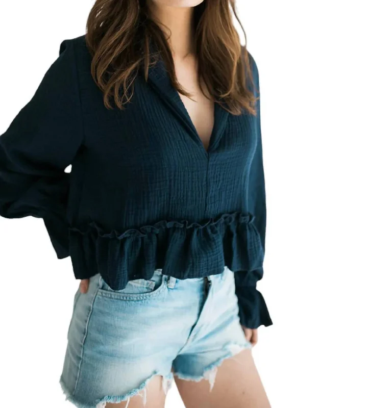 Macy Top In Navy