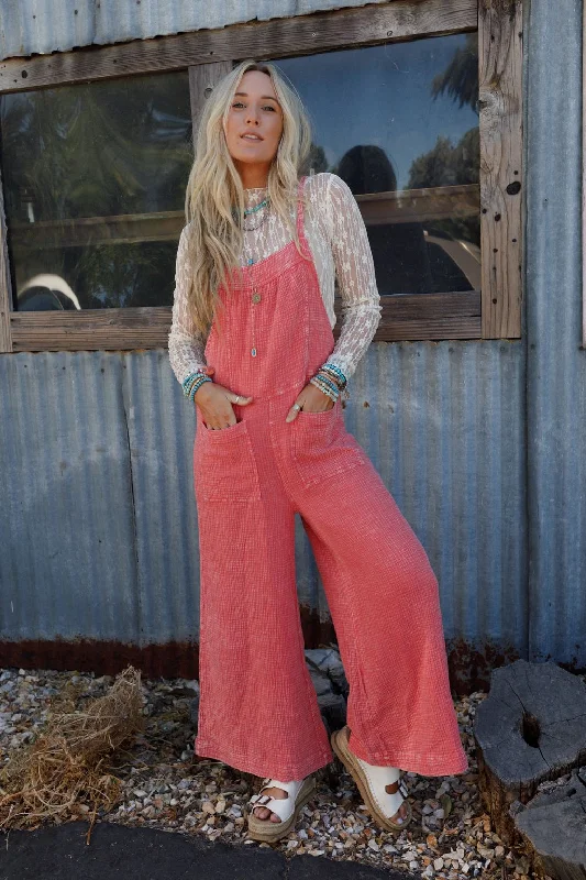 The Nest Coast To Coast Jumpsuit - Coral