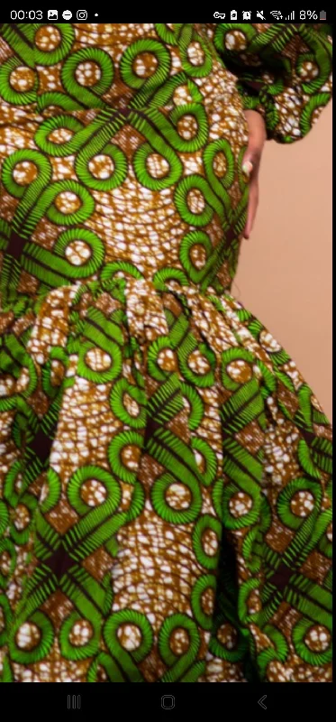 Customer dress for a 1year old using green fabric New In This Season