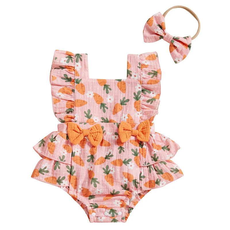 CARROTS Bowtie Ruffle Romper