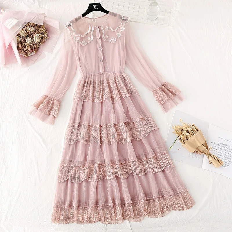 Flash Sale Doll collar fairy super fairy series stem orange cake long skirt  4047