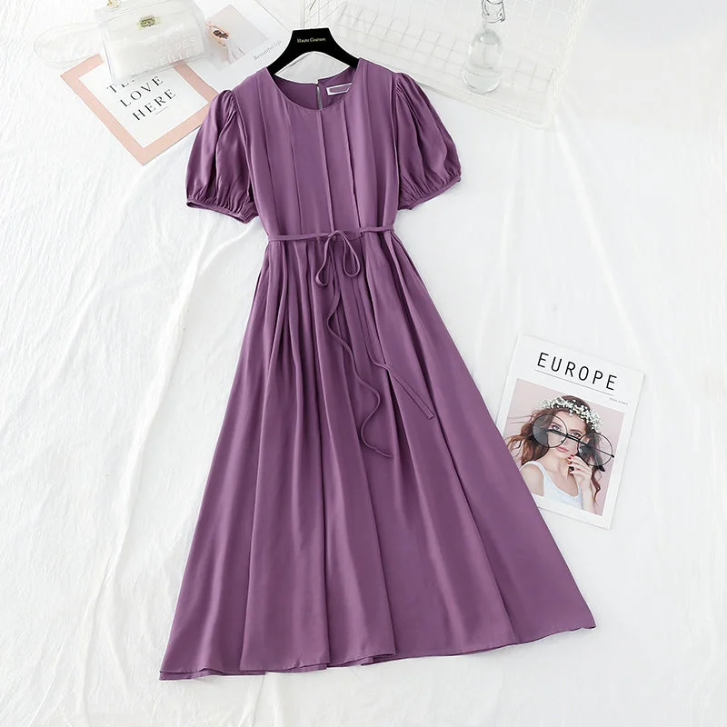 From Casual To Classy Loose and thin bubble sleeve doll skirt fairy super fairy series  4167