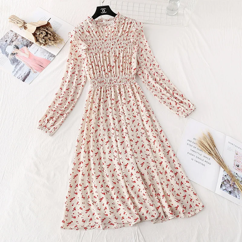 Save Big New fairy super xiansen French retro slim skirt  4048