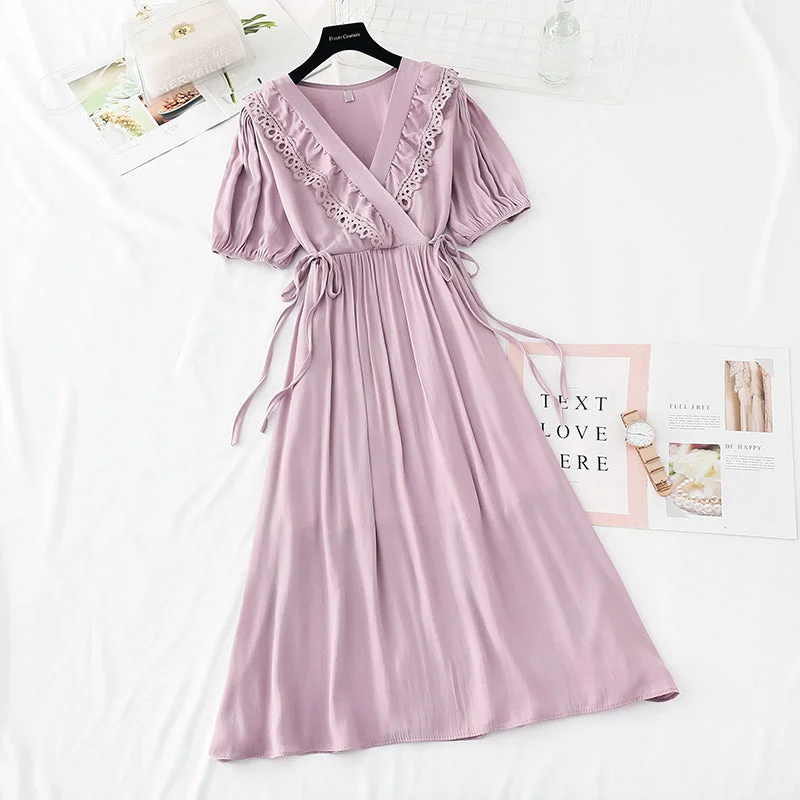 Elegant Attire For The Modern Lady French retro skirt fairy super xiansen lace up waist length skirt 4155 Elegant Attire For The Modern Lady French retro skirt fairy super xiansen lace up waist length skirt 4155