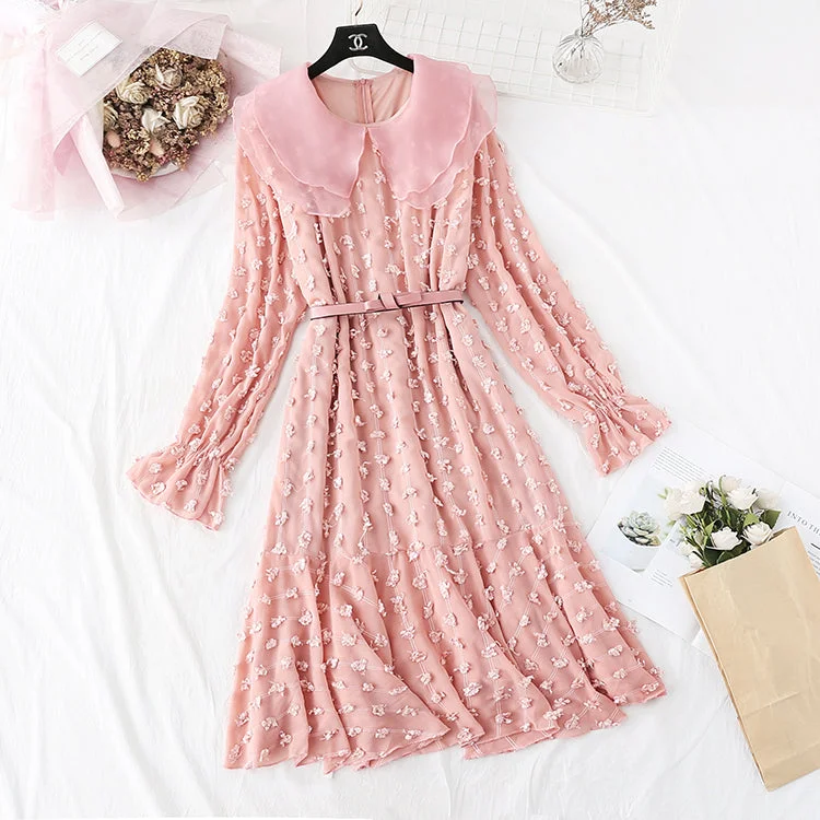 Trendy New Clothes Women's layered mesh double doll neck fishtail long skirt  3985