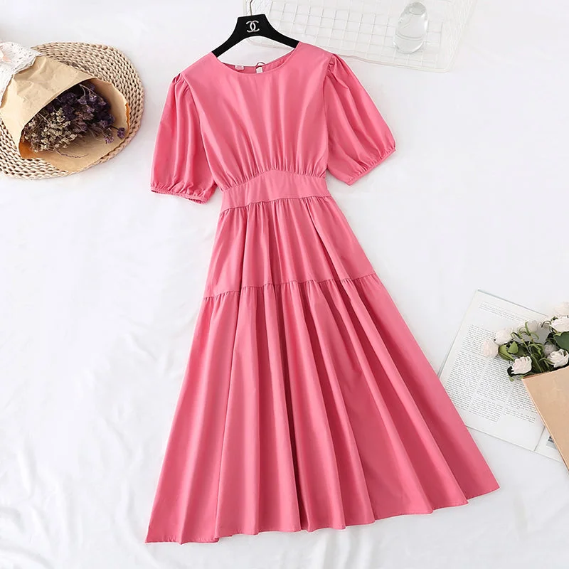 Chic Sophistication Narrow waist, bubble sleeves, French minority first love long skirt 4152 Chic Sophistication Narrow waist, bubble sleeves, French minority first love long skirt 4152