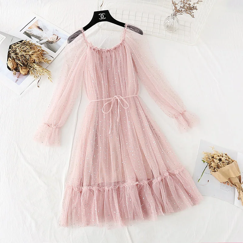 Sleek Design Skirt light mature style temperament foreign fairy super xiansen Department  4032