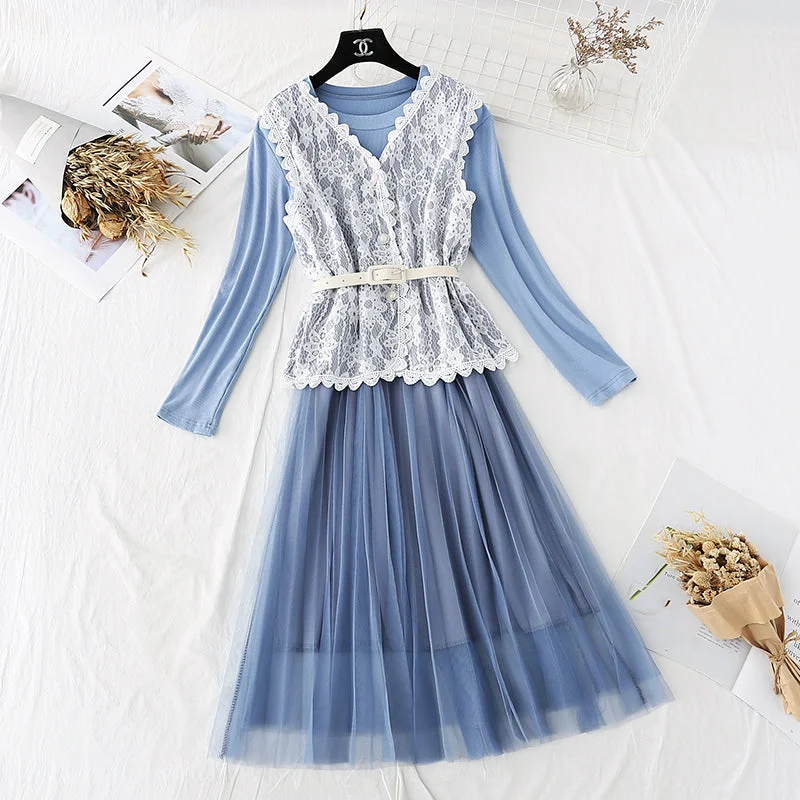 Seasonal Trends The new waistcoat mesh skirt is light and mature  4023
