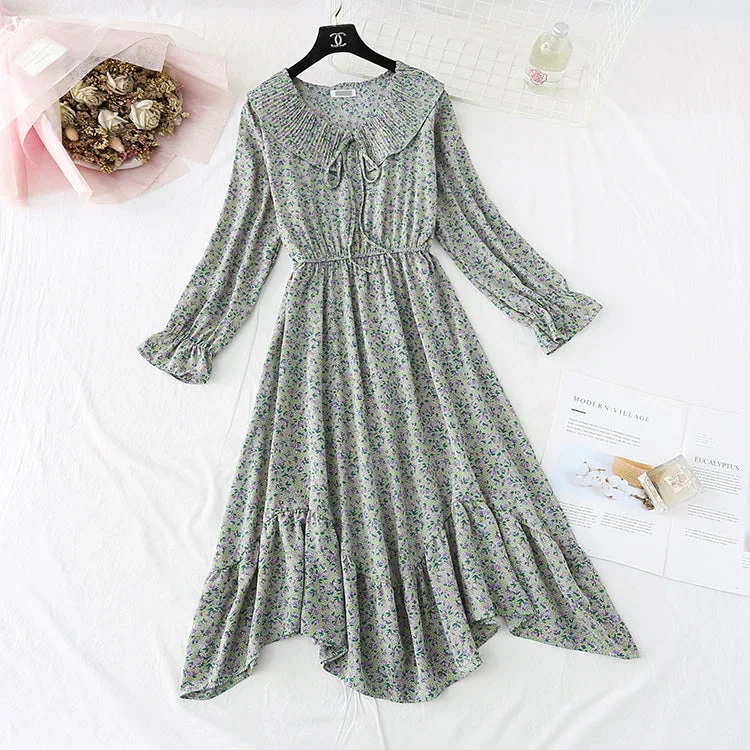 Flash Sale Starts New small fresh broken flower fairy super fairy series irregular fishtail skirt  4016