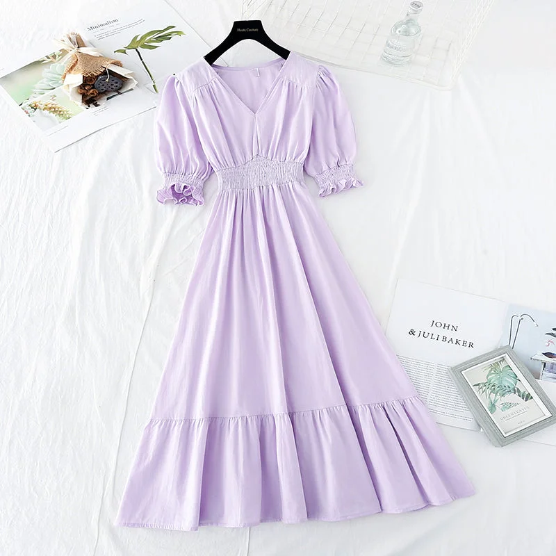 Gift Ideas Skirt with slim waist, French fairy Sen long skirt  4164