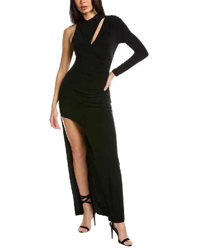 BCBGMAXAZRIA One-Shoulder Gown