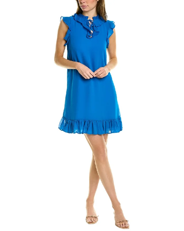 CeCe by Cynthia Steffe Crinkle Chiffon Shift Dress