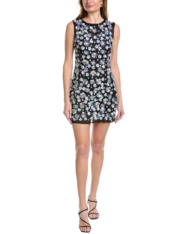 Cynthia Rowley Flower Embellished Sheath Dress