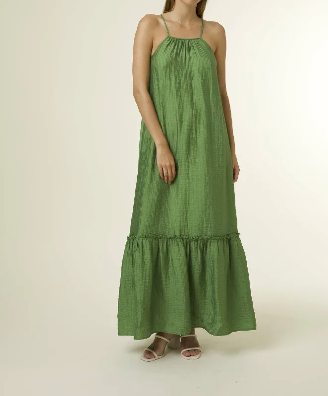 Lena Maxi Dress in Kaki Kaki