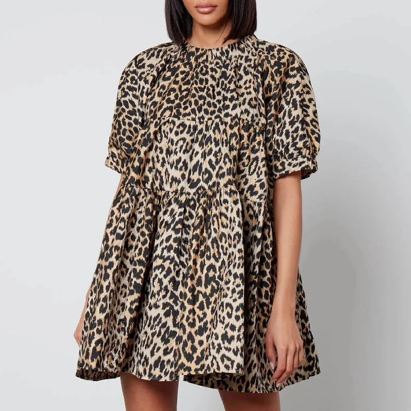 Leopard Jacquard Dress in Leopard Jacquard