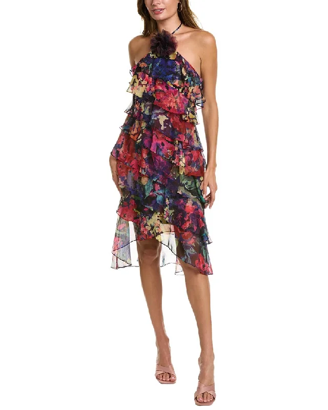 Marchesa Notte Printed Dress