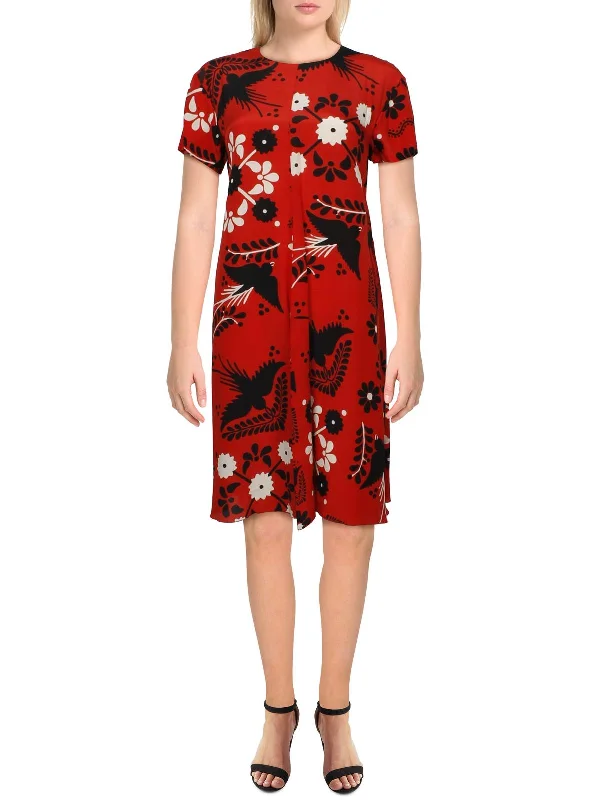 Womens Floral Office Wear to Work Dress